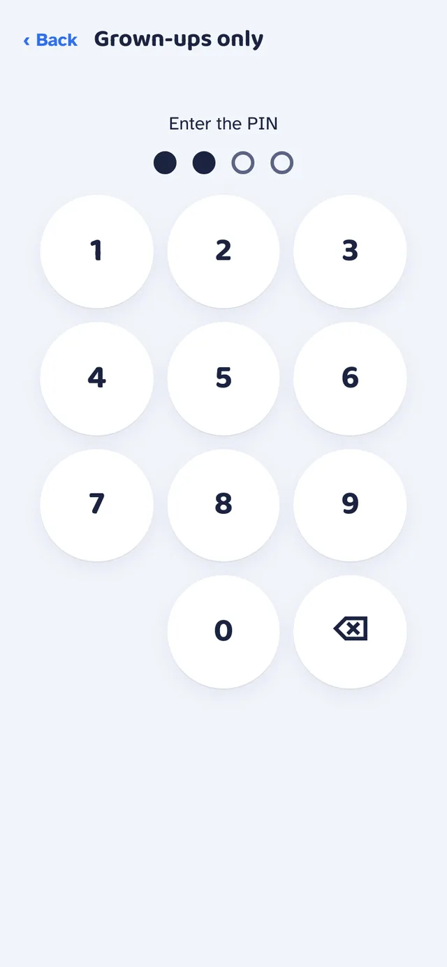Grown-up PIN pad