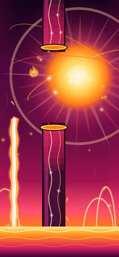 A solar flare erupts