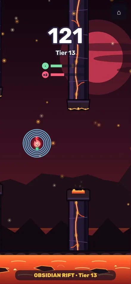 Gate 121: lava river and blood moon