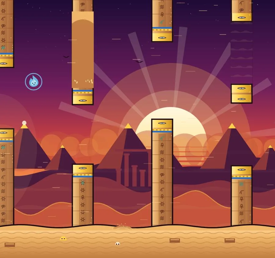 Mirage gates against the pyramids