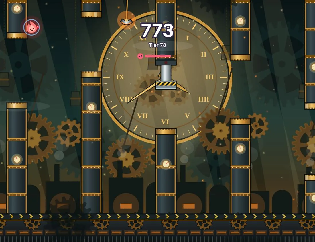 Gate 773: a stamping press under the clock