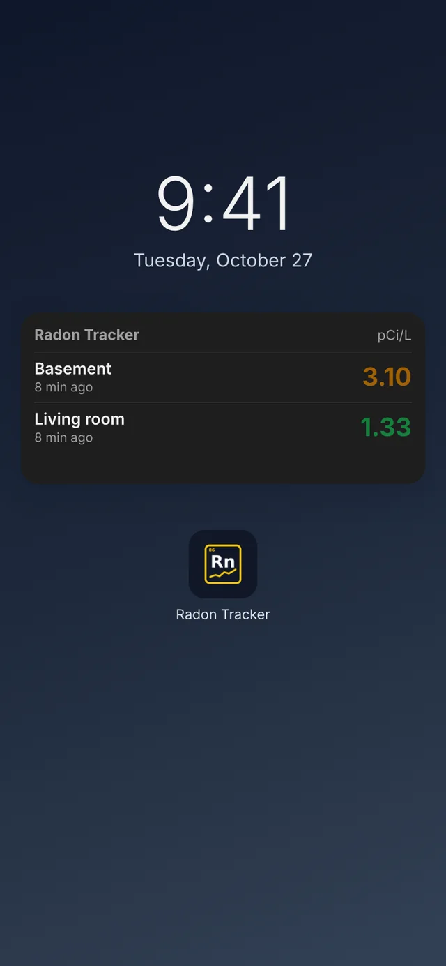 The home-screen widget on a phone